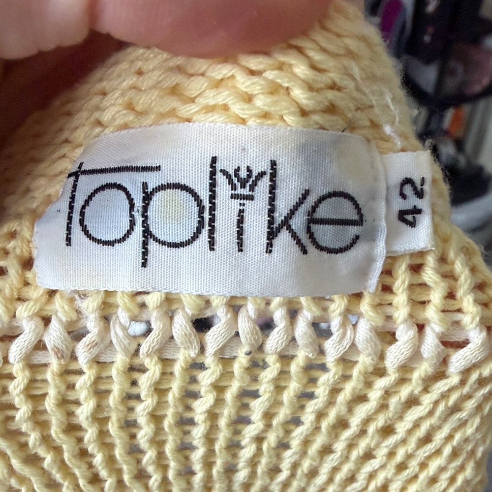 Light Yellow Striped Scoop Neck Sweater - Picture 6 of 6